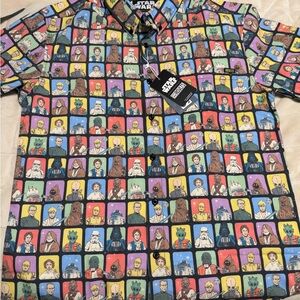 Star Wars Multicolor Character Grid Button-Up Shirt